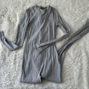 Fashion nova grey jumpsuit